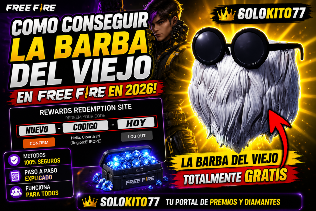 Solokito77 Como conseguir la barba del viejo gratis en free fire.